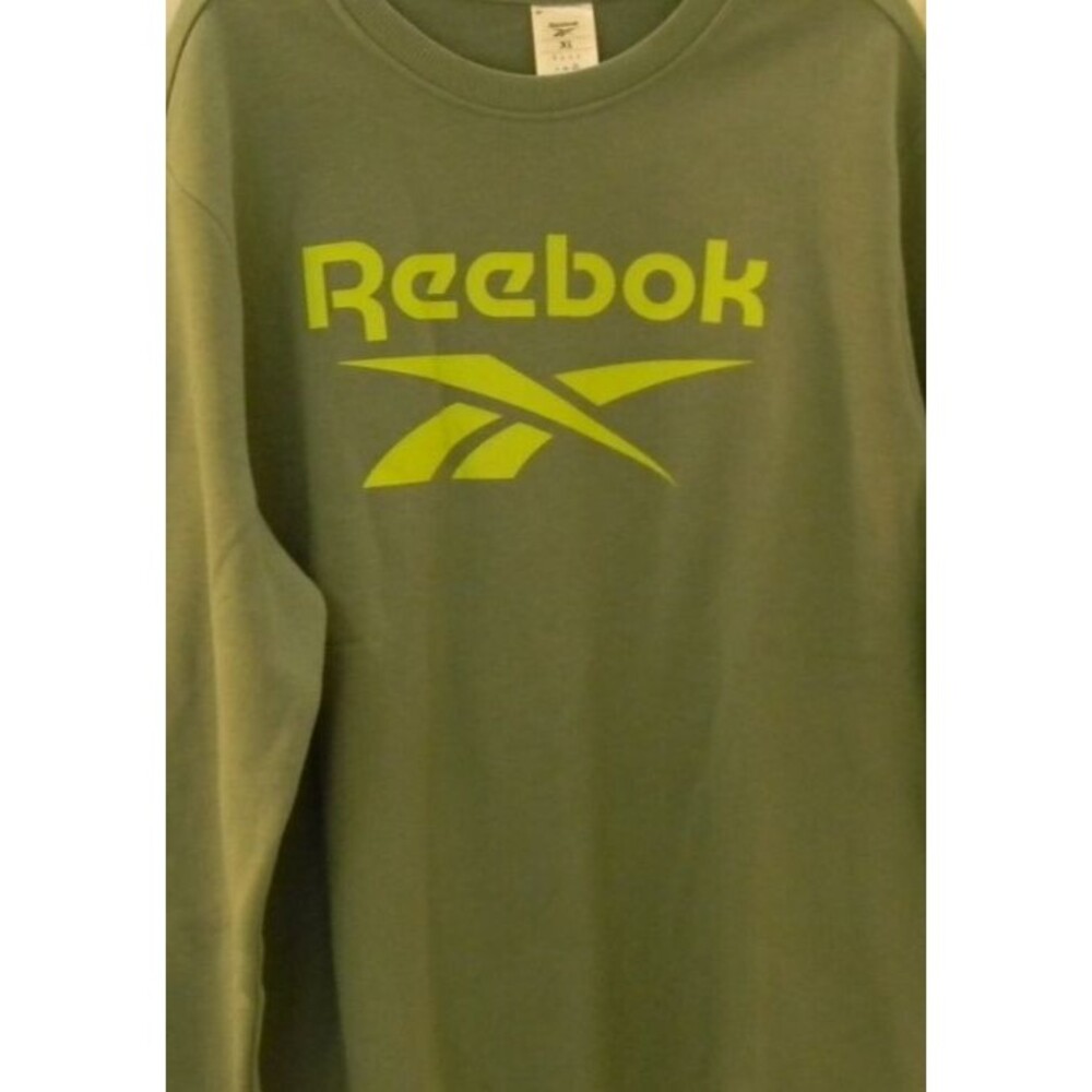 Reebok Spellout Logo Sweatshirt Mens Sz XL Green NWT - Picture 3 of 5